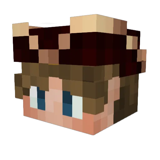 Black_pearl_1 Minecraft avatar head, 3D render