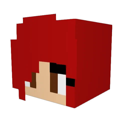 Blackadmas Minecraft avatar head, 3D render