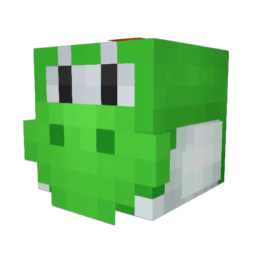 BlackandBeyond Minecraft avatar head, 3D render