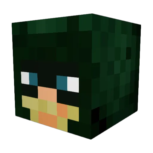 BlackarrowCW Minecraft avatar head, 3D render