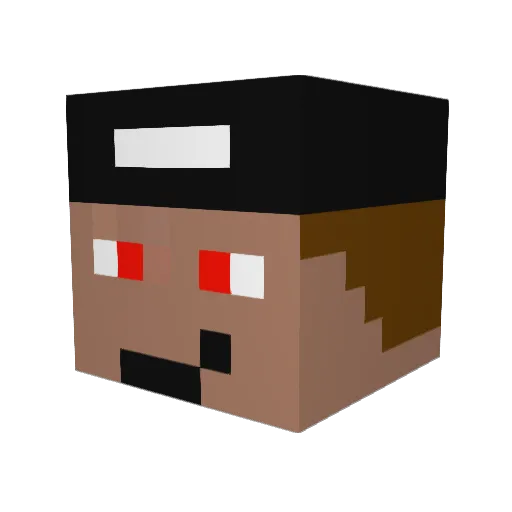 Blackbeer03 Minecraft avatar head, 3D render
