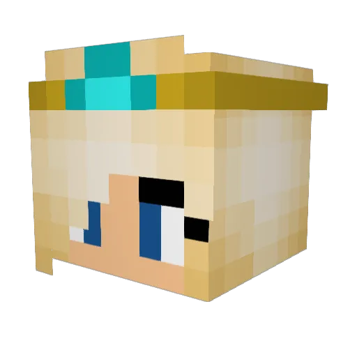 Blackbeetlle Minecraft avatar head, 3D render