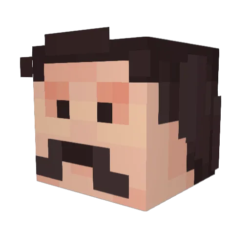 Blackbird295 Minecraft avatar head, 3D render