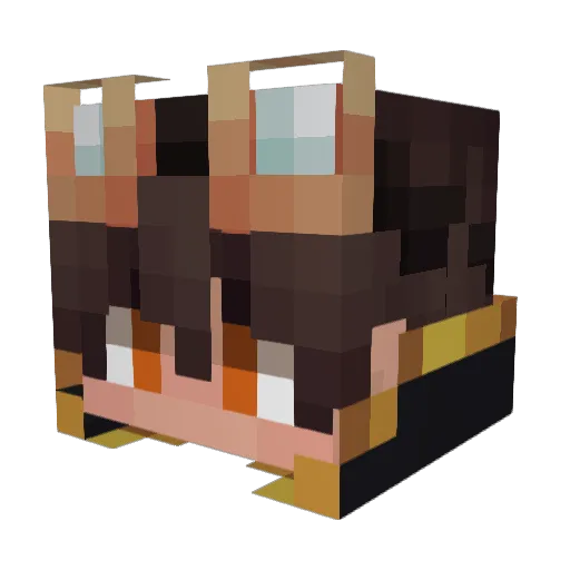 Blackcedric Minecraft avatar head, 3D render