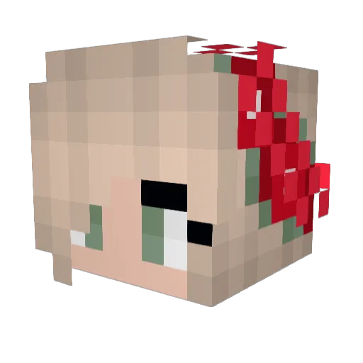 Blackcherry27 Minecraft avatar head, 3D render