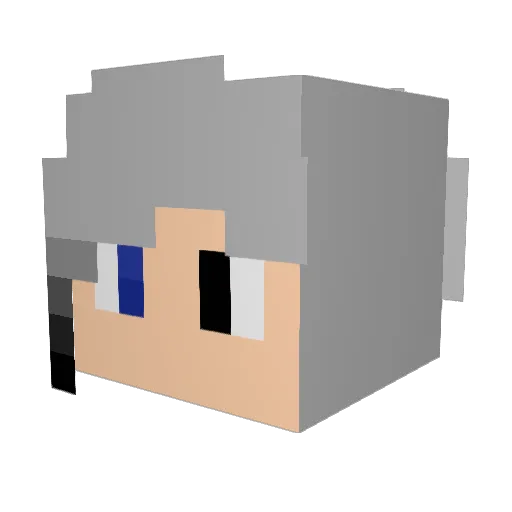 Blackcloud42 Minecraft avatar head, 3D render