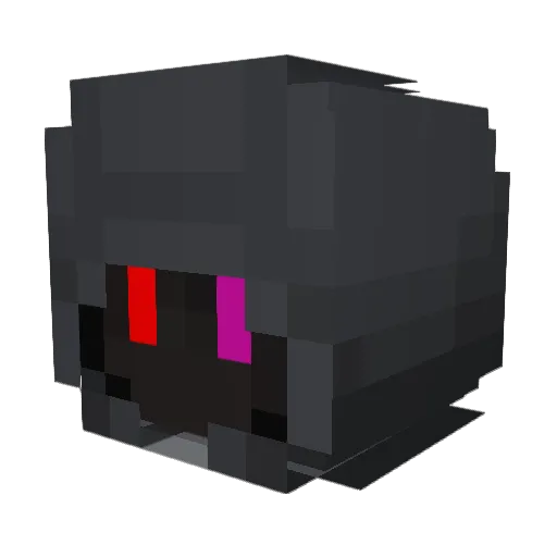Blackdevilfo Minecraft avatar head, 3D render