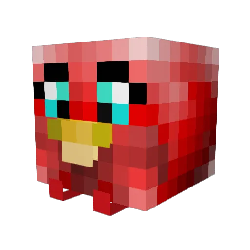 Blackdorker Minecraft avatar head, 3D render