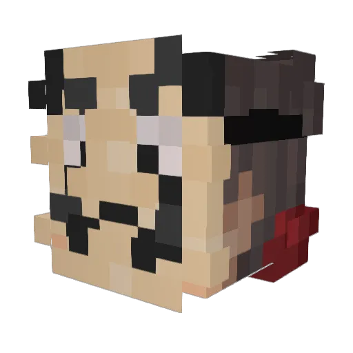 Blackdragon22 Minecraft avatar head, 3D render