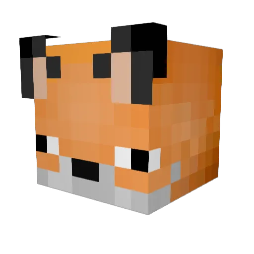 Blackduky Minecraft avatar head, 3D render