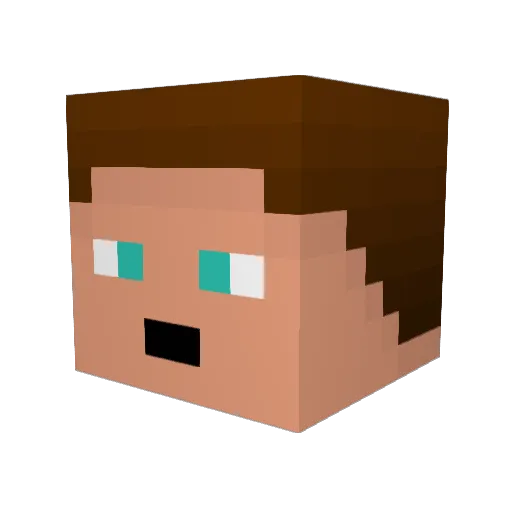 Blackdust132 Minecraft avatar head, 3D render