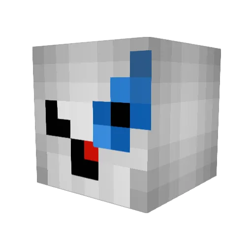 BlackeAngle Minecraft avatar head, 3D render