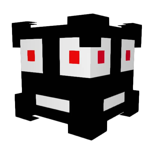 BlackedMain Minecraft avatar head, 3D render