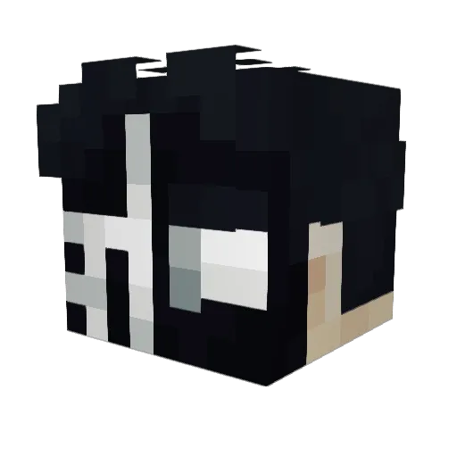 Blackenblade Minecraft avatar head, 3D render