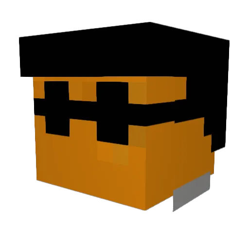 Blackeyes26 Minecraft avatar head, 3D render