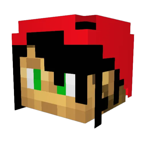 Blackfox0012 Minecraft avatar head, 3D render