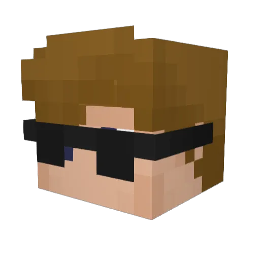 Blackgamer_12 Minecraft avatar head, 3D render