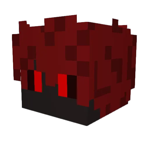 BlackghostDA Minecraft avatar head, 3D render