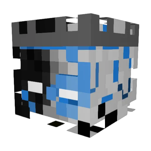 Blackhole55 Minecraft avatar head, 3D render