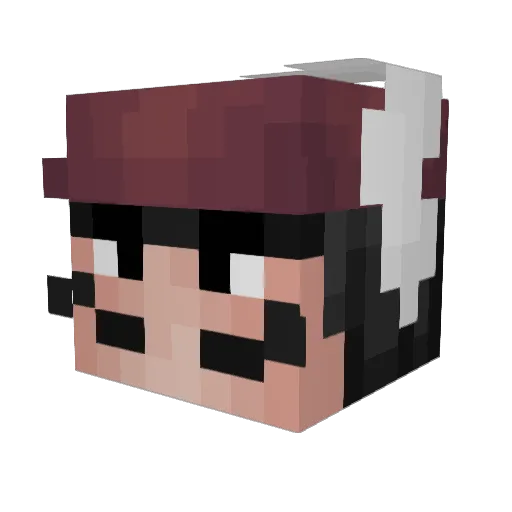 BlackhoundS Minecraft avatar head, 3D render