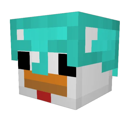 Blacki1029 Minecraft avatar head, 3D render