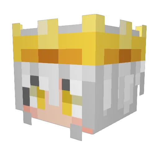 Blacking696 Minecraft avatar head, 3D render