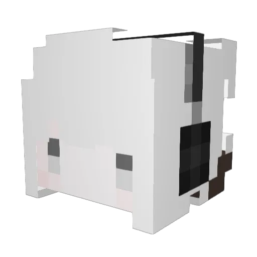 Blacking_tw Minecraft avatar head, 3D render