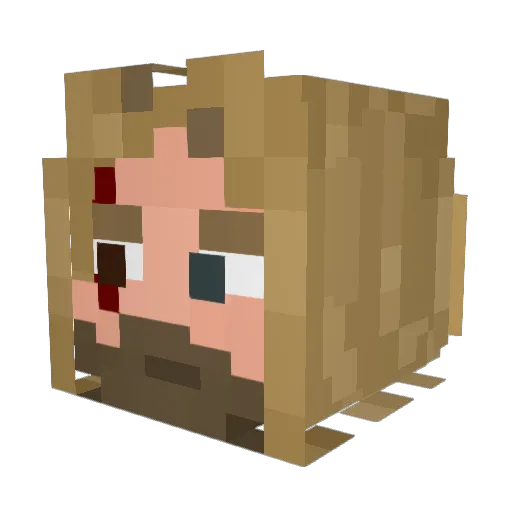 Blackjack021 Minecraft avatar head, 3D render