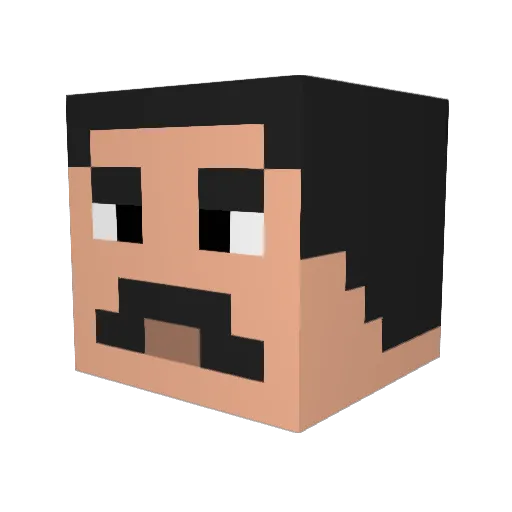 Blackjack_ITA Minecraft avatar head, 3D render