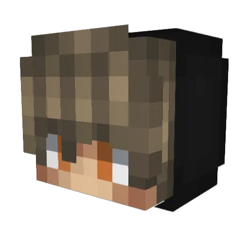 BlackkZ Minecraft avatar head, 3D render