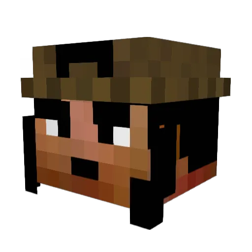 Blackk_Games Minecraft avatar head, 3D render