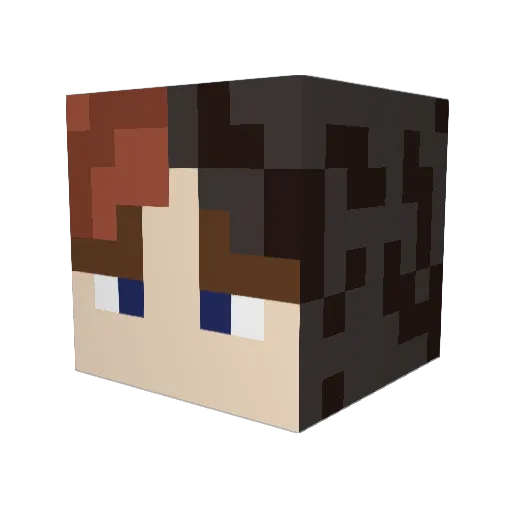 Blackkittysoul Minecraft avatar head, 3D render