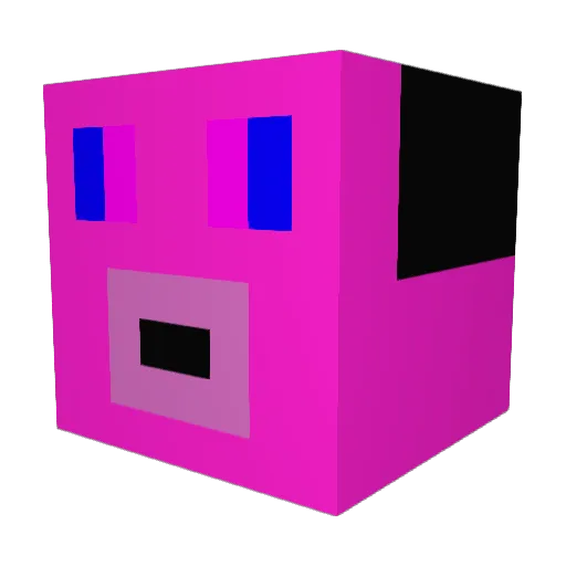 Blackkong Minecraft avatar head, 3D render