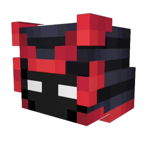 Blackkris Minecraft avatar head, 3D render