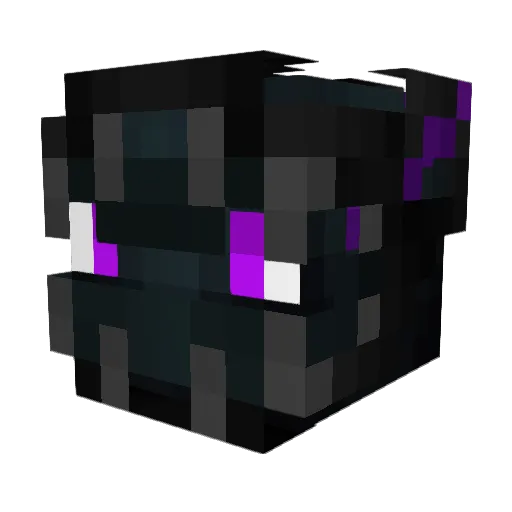 Blackkwolf Minecraft avatar head, 3D render