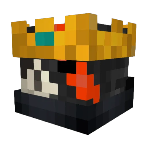 Blacklaas Minecraft avatar head, 3D render