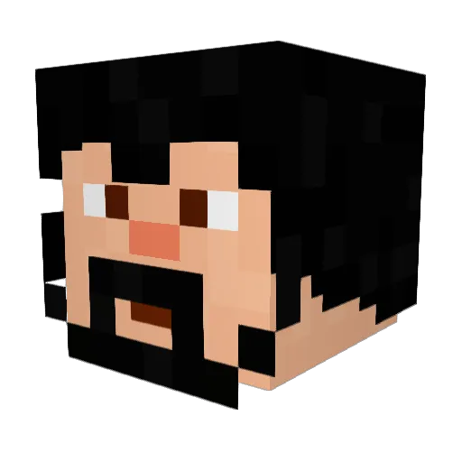 Blackleon Minecraft avatar head, 3D render