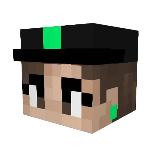 BlacklightGarage Minecraft avatar head, 3D render