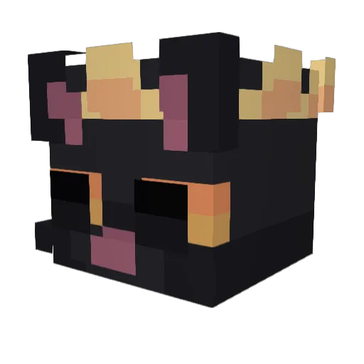 Blacklights8 Minecraft avatar head, 3D render
