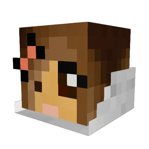 Blackmagic871 Minecraft avatar head, 3D render