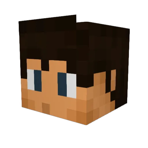 BlackmakerHD Minecraft avatar head, 3D render