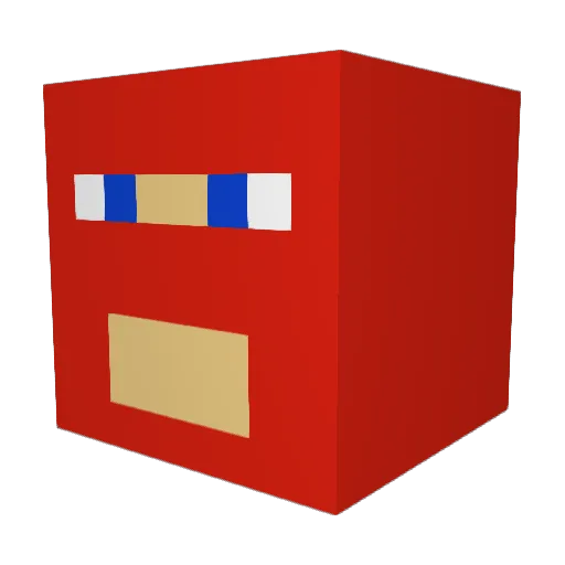 Blackman3002 Minecraft avatar head, 3D render