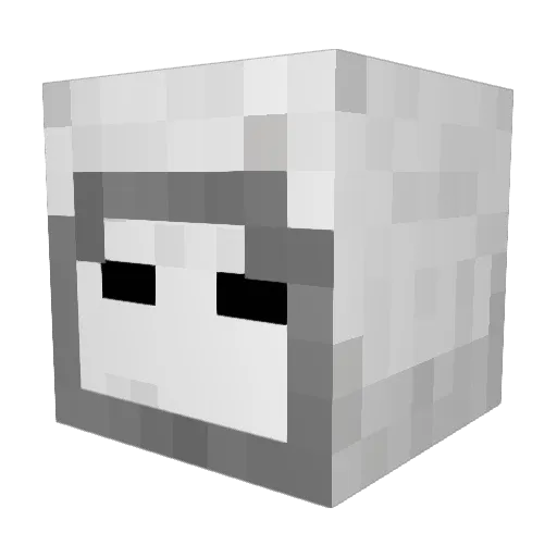 Blackmanpeni Minecraft avatar head, 3D render