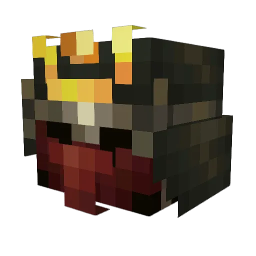 Blackmaze Minecraft avatar head, 3D render