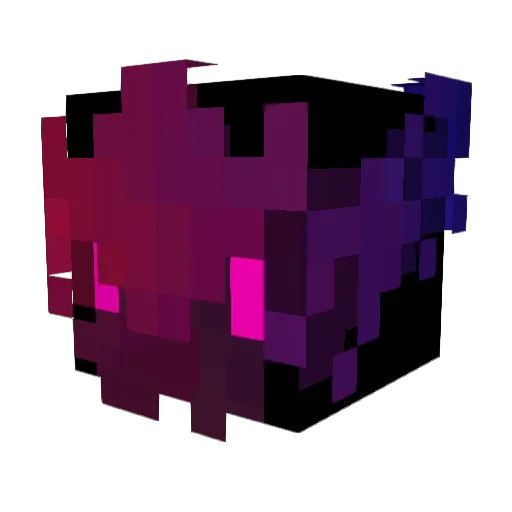 Blackmen Minecraft avatar head, 3D render