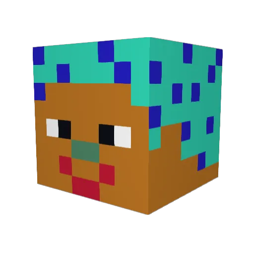 Blackmonkey99 Minecraft avatar head, 3D render