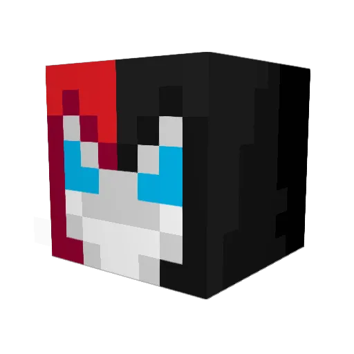 Blackmunster Minecraft avatar head, 3D render