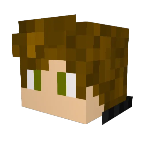 Blacknero01 Minecraft avatar head, 3D render