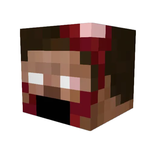 Blacknight01 Minecraft avatar head, 3D render
