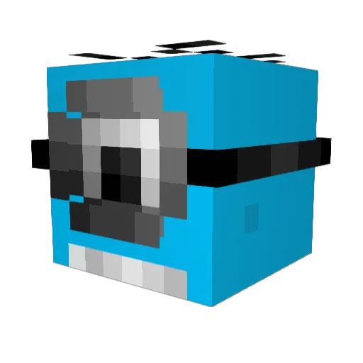 Blacknight121 Minecraft avatar head, 3D render